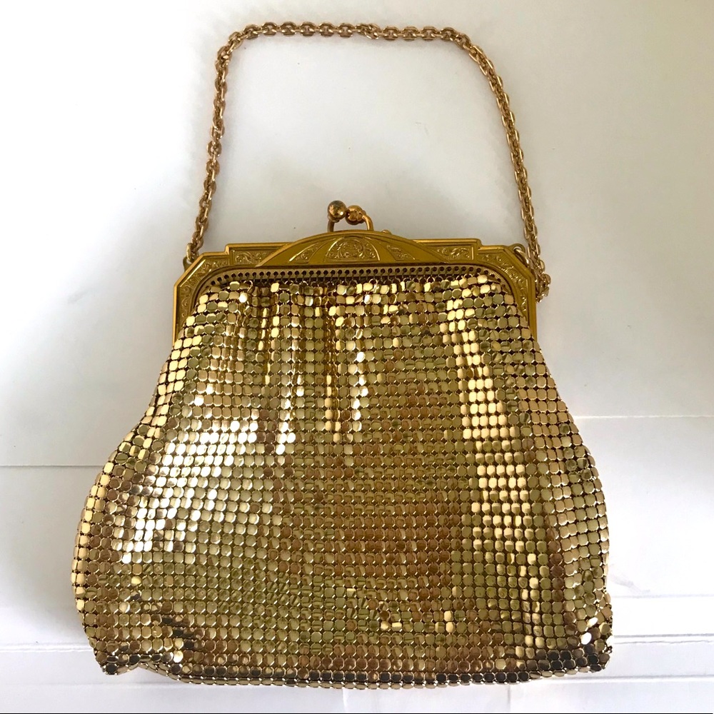 Whiting & Davis Vintage Gold Mesh Wristlet